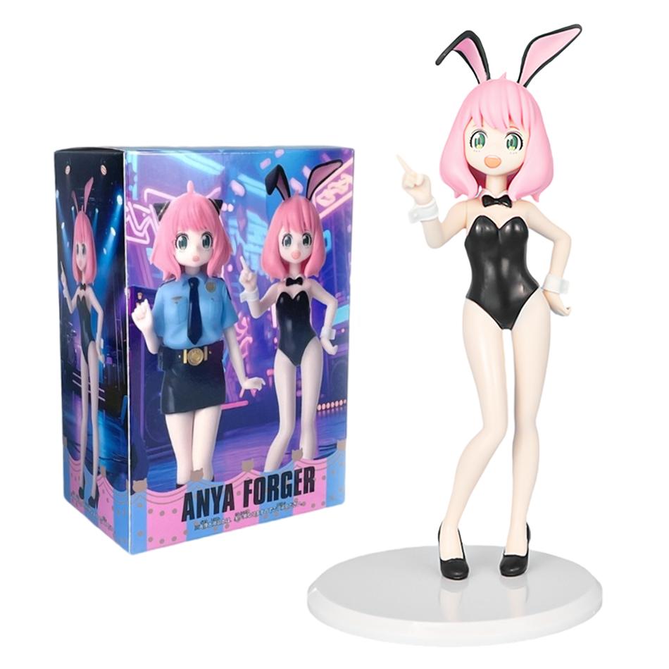 19cm Spy × Family Action Figure Police Uniform Anja Cosplay Doll Anime Cute Girl Doll PVC Model Toy Tabletop Decoration Gift