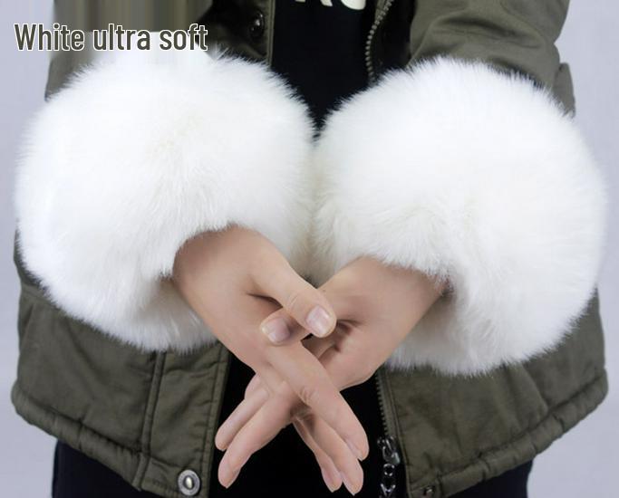 Women's Fluffy Faux Fur Wristband & Cuff Sleevelets