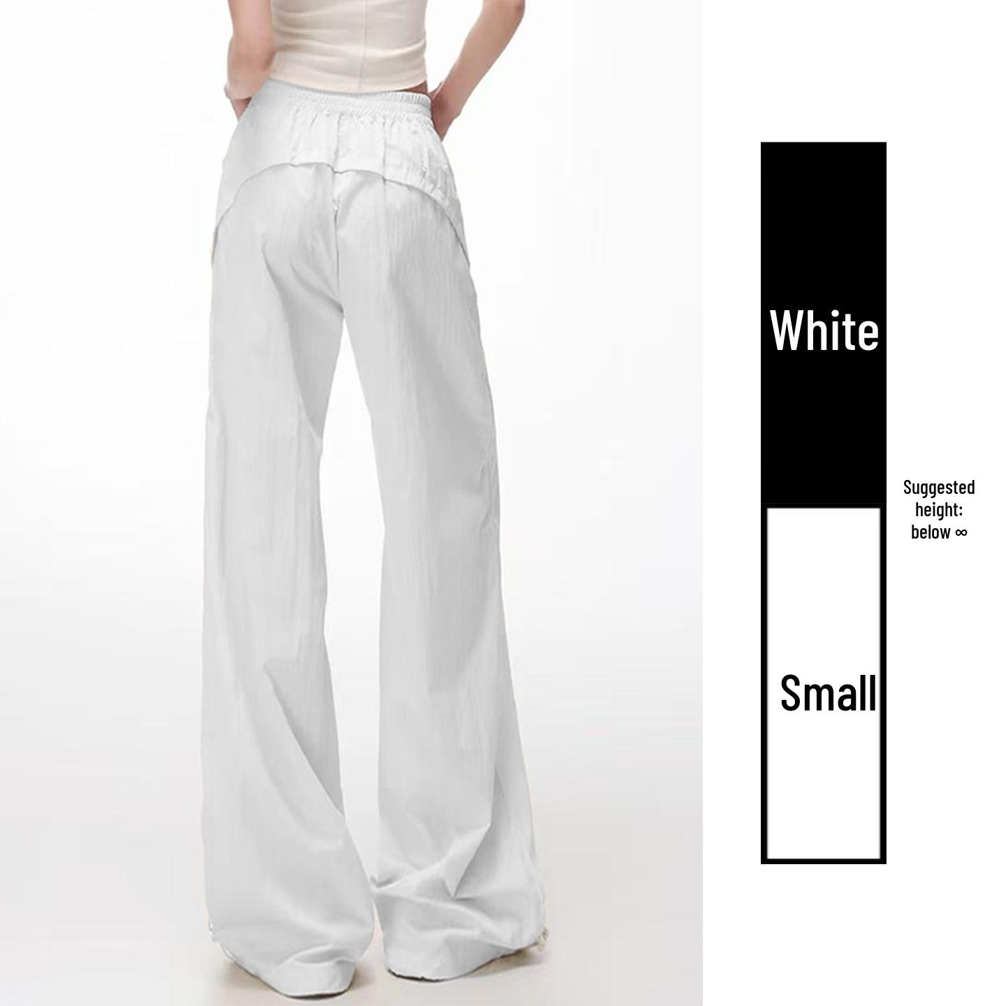 Women s High-Waisted Navy Blue Wide-Leg Cargo Pants - Spring 2026 Casual, Slimming, and Versatile. S
