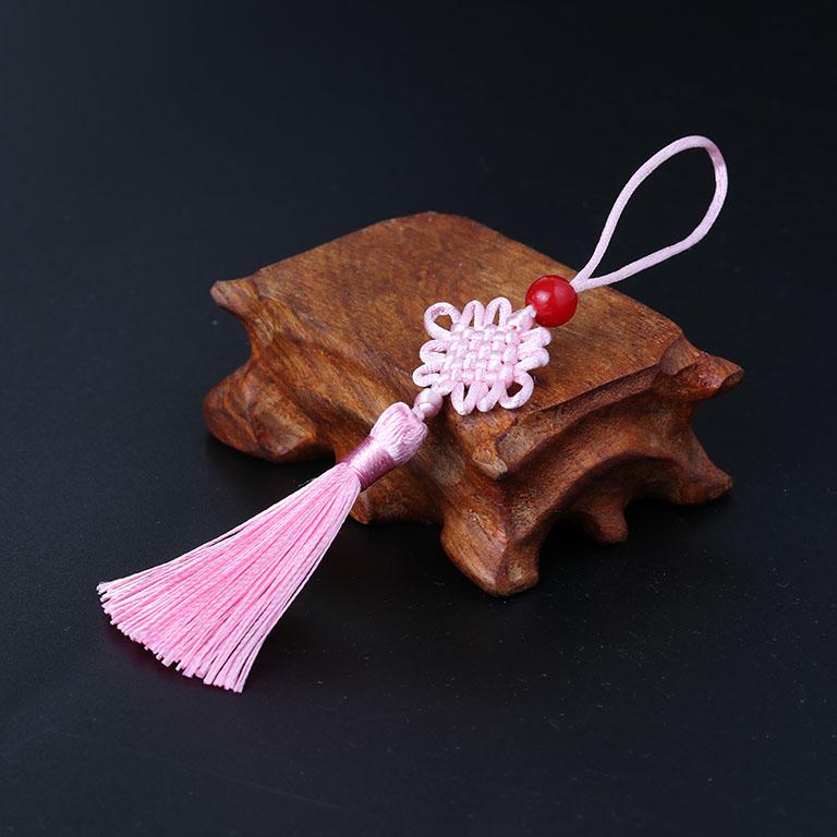 Mini Chinese Knot 7-Strand Braided Tassel Bookmark Pendant