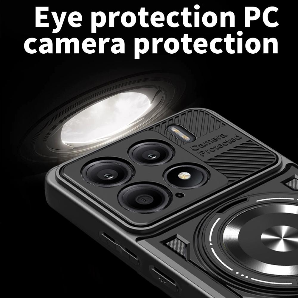 For Xiaomi 15 Magnetic Case Rotating Kickstand TPU+PC Phone Cover