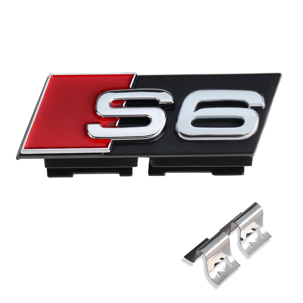 1 Stück ABS-Kunststoff Auto Zubehör Emblem Kühlergrill Motorhaube Abzeichen Kühlergrill Schnalle Für Audi S3 S4 S5 S6 S7 Auto Styling Zubehör Aufkleber