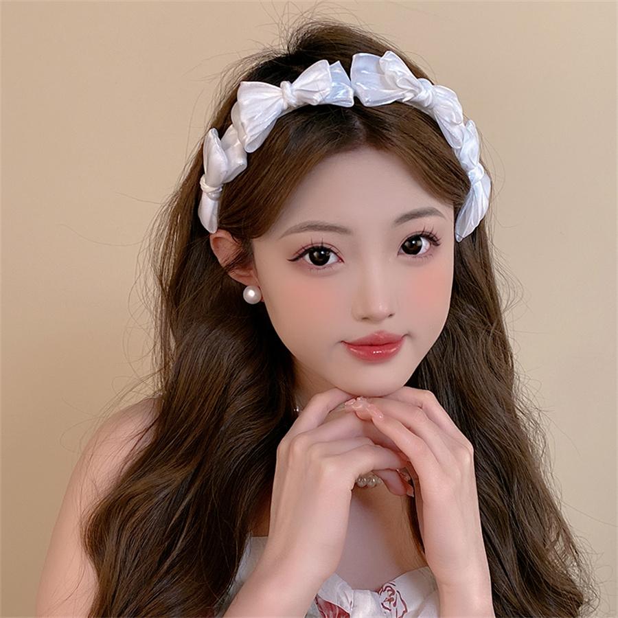 Accesorii de Păr Noi Temperamen Pălărie de Cap Primăvară Vară Plasă Mătase Bandă de Păr Stil Coreean Bandă de Păr Femei Bandă de Păr Fundă Cerc de Păr