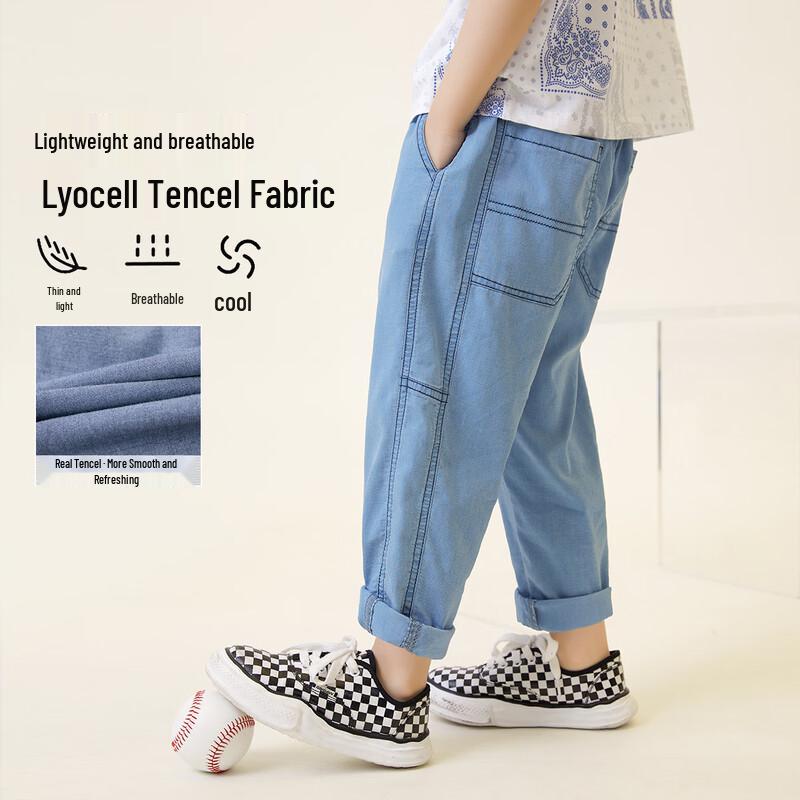 Boys  Summer Lightweight Tencel Denim Jeans 140