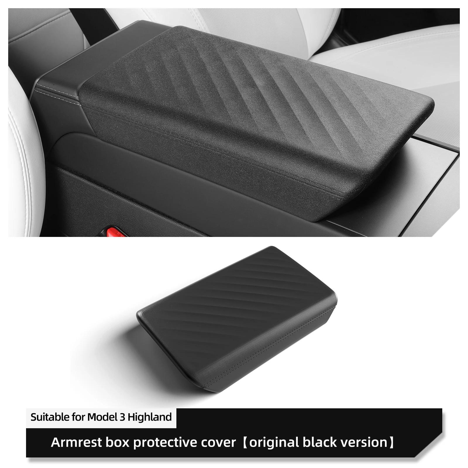 

For Tesla Model 3 Highland Armrest Box Protective Cover Central Control Armrest TPE Protector Mat 2024 Car Interior Accessories