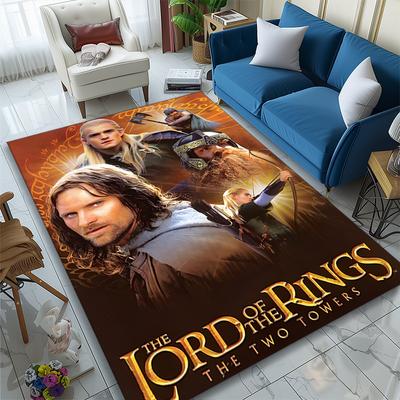 1pc Digital Printed Chair Rug for Home Office Use, Lord Rings Character Carpet Appropriate for All Seasons, Soft Area Carpet