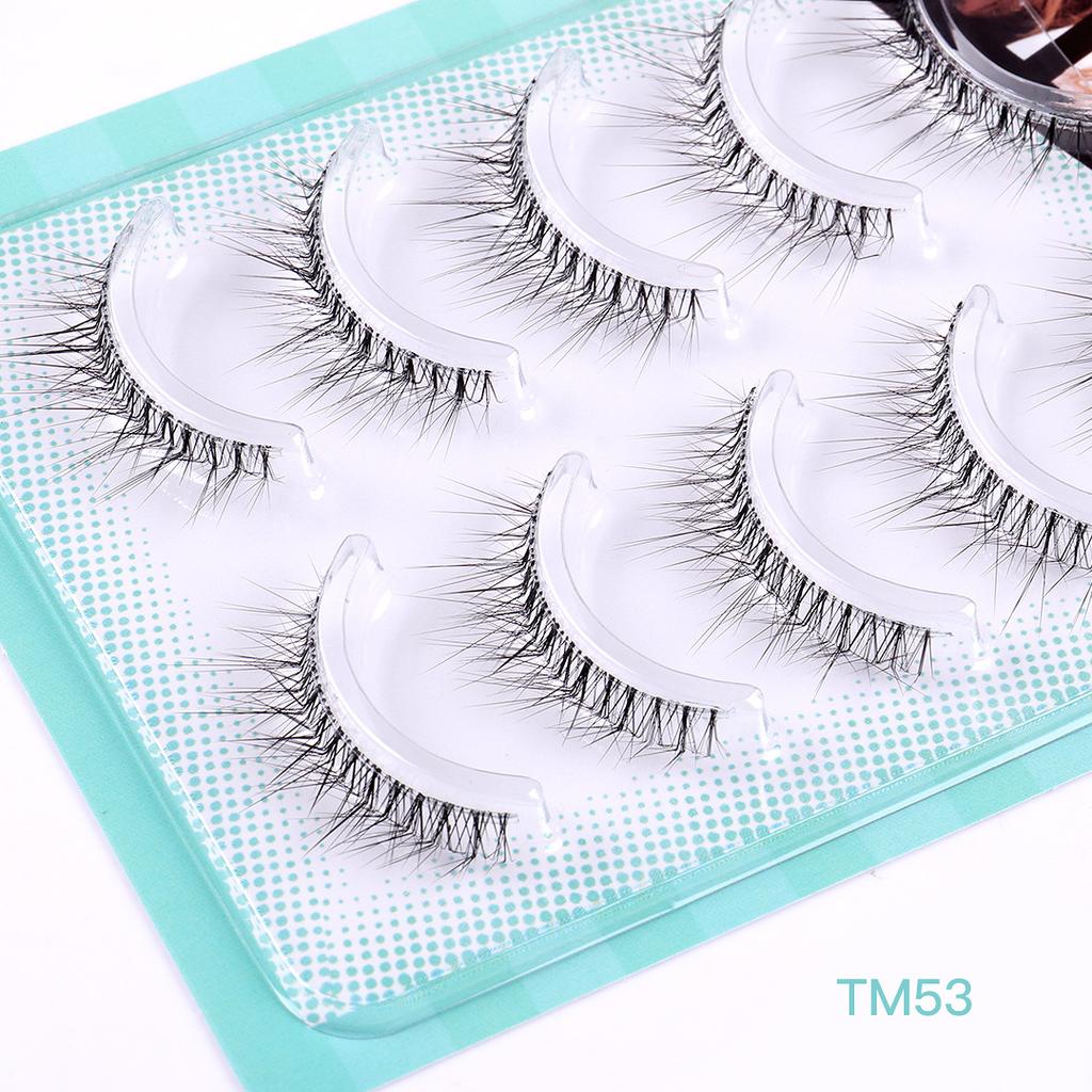 Transparent Terrier 5 Packs L-Shaped False Eyelashes Natural Comic Barbie Eyelashes Little Demon Eyelashes