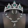 3Pcs Crown Bridal Jewelry Sets for Women Princess Tiaras and necklace earrings Prom Birthday Wedding Tiaras and Crowns Set