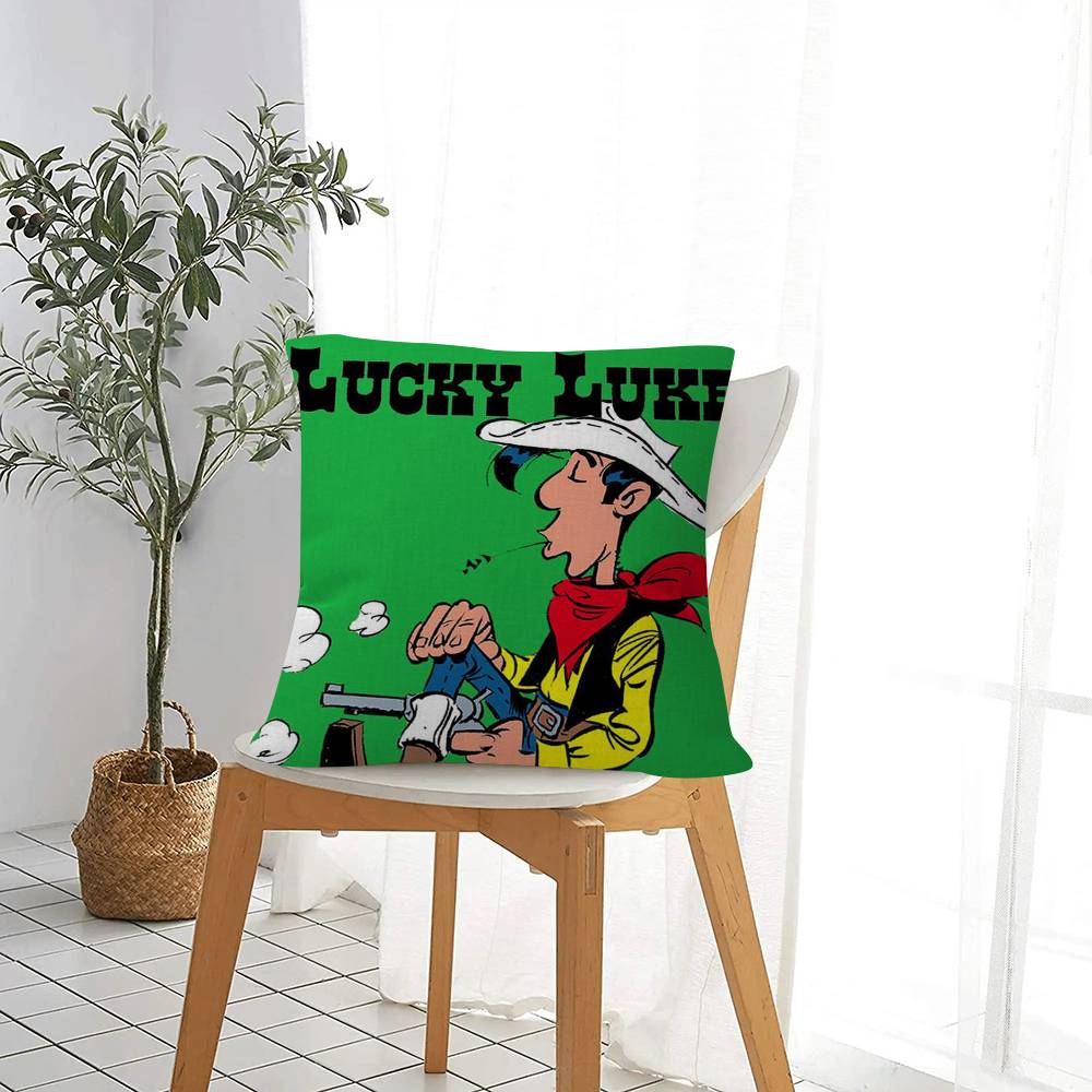 Anime LUCKY LUKE CARTOON   Pillow Anime Pillow Sofa Bed Head Pillow Cover Cushion Cover Fashion