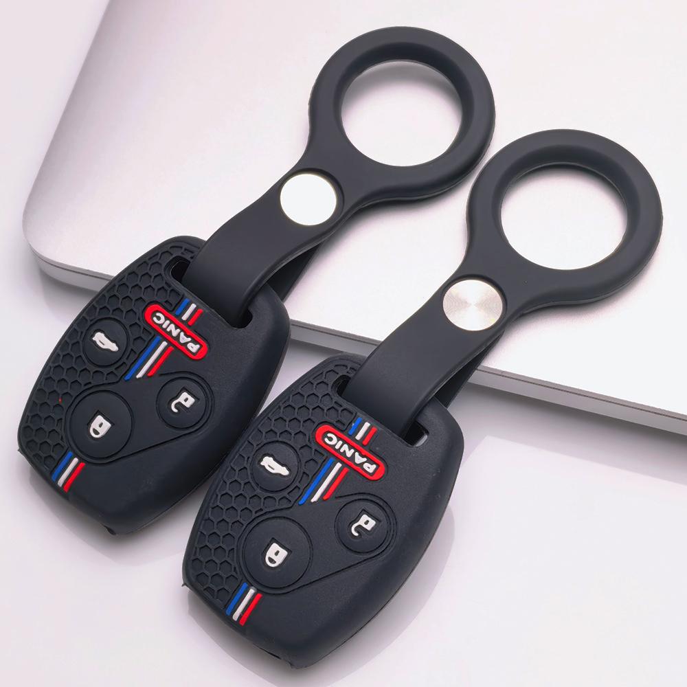 Key Fob Cover for Honda Accord Civic CRV with Keychain Anti-Scratch Surface Shockproof Structure Soft Grip Texture Easy Install Design