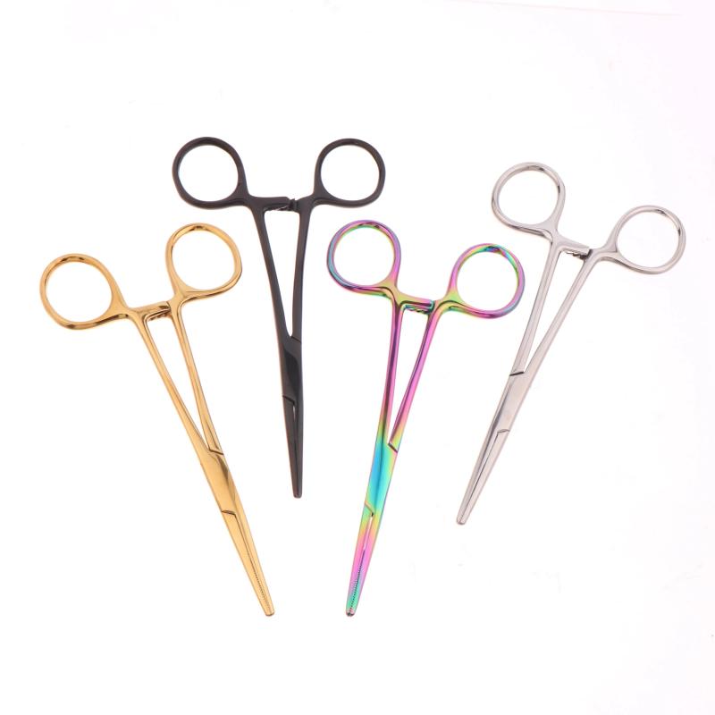 Colorful Body Piercing Pliers Surgical Steel Fix Forceps Tweezers For Septum Cartilage Tongue Body Piercing Clamp Tool