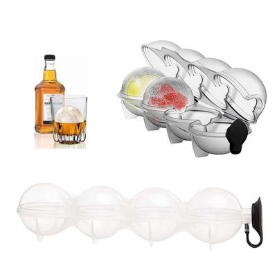 4dutinový výrobník ledových kostek 3d DIY silikonová whisky 5,5cm tác na ledové koule Flexibilní silikonový koktejlový koktejl na whisky kutilský kulatý tác na ledové koule