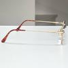 Used SEIKO Domestic Vintage Eyeglasses Frame Glasses Round Type EL-0874 GOLD Gold Women's Eyewear 4819-140