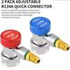 Adjustable Car Quick Coupler Connector Alloy Manifold Gauge Durable Brass Plating Adapter