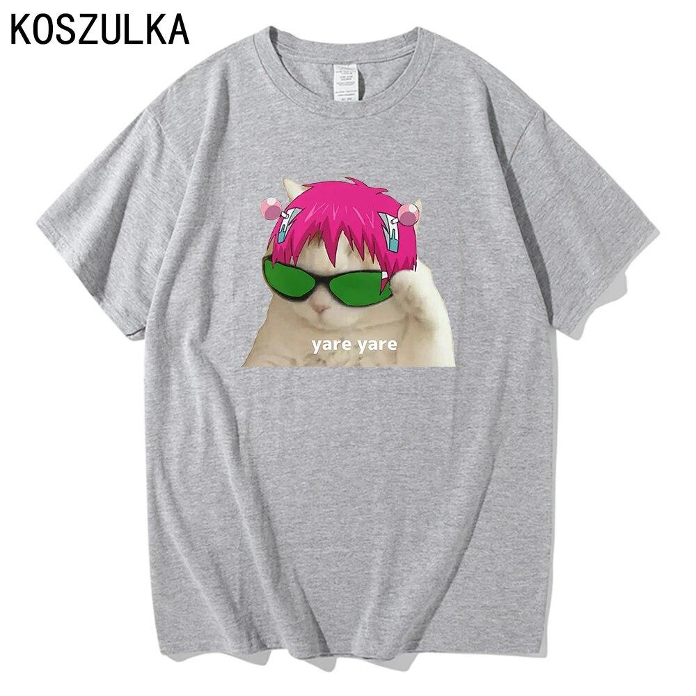 Hot Anime Saiki K T-shirt High Quality Cotton Tee Shirt Summer T Shirts Graphic Sudaderas Kusuo Unisex/women Hip Hop Sweatshirts Unisex