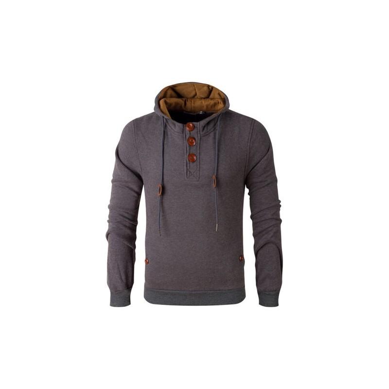 Men's Winter Cowl Neck Hooded Sweatshirt Coat Jacket For Ultimate Comfort And Style