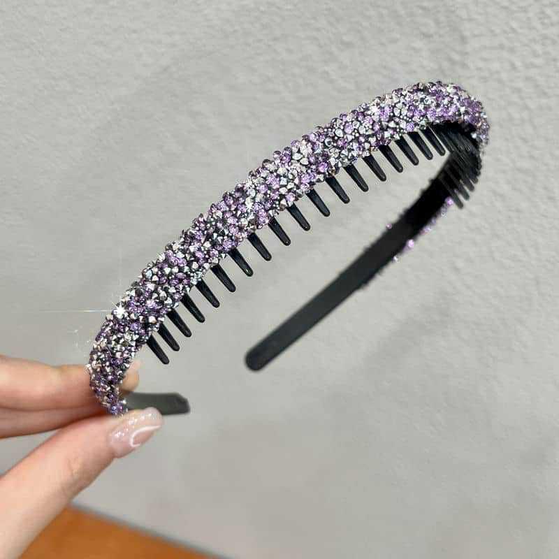 Diamond Non-Slip Headband for Women - 2024 Style for Taming Bangs and Short Hair.