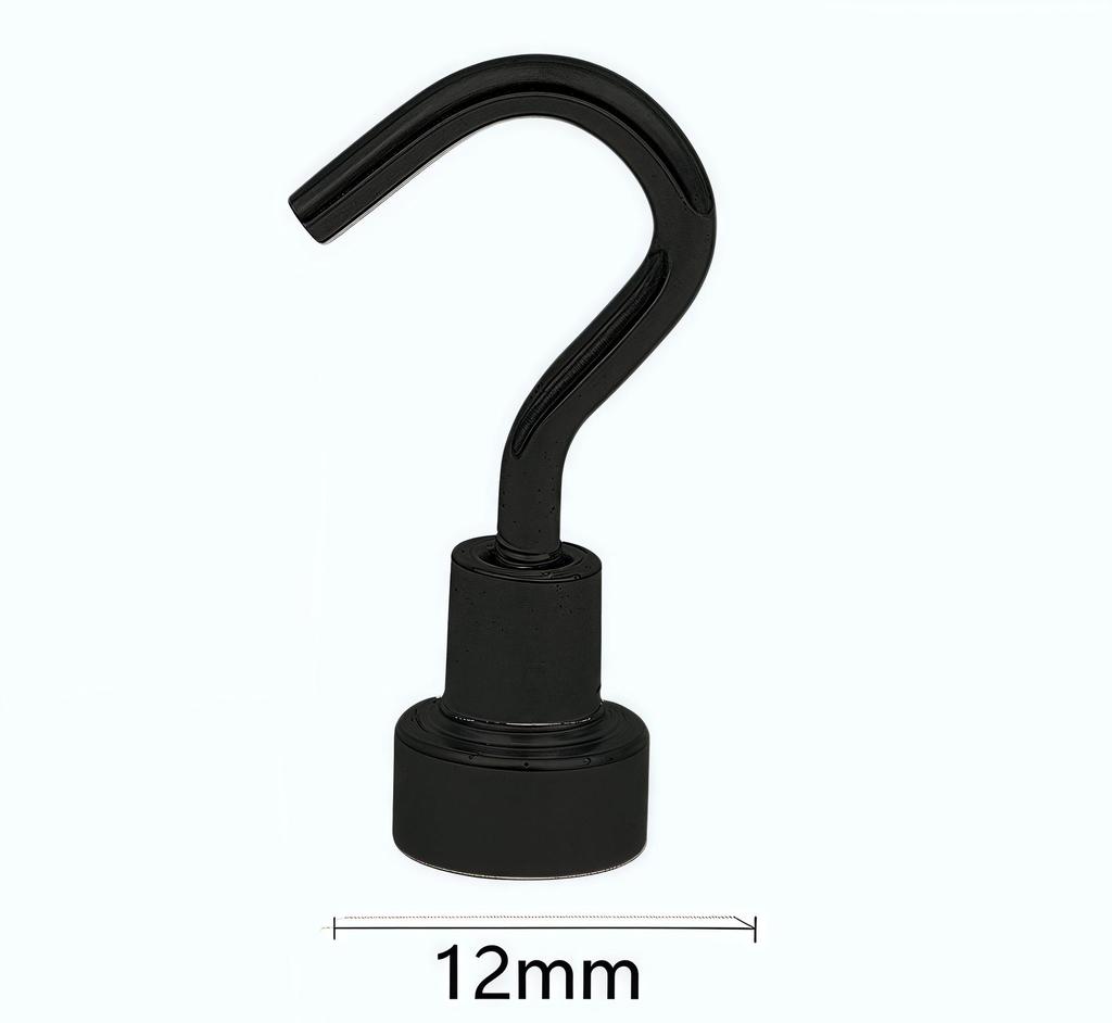 Neodymium Iron Boron Magnetic Hook: Strong, Round, No-Drill Refrigerator Magnet.