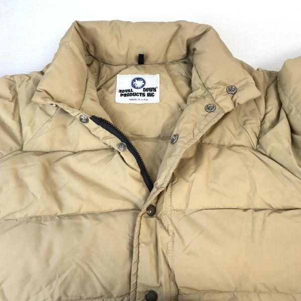 ROYAL DOWN PRODUCTS INC 70s Made In USA Down Jacket Beige Men’s M Vintage(USED)