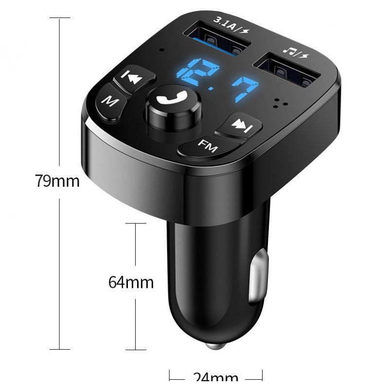 Car Bluetooth MP3 Player & Charger with Hands-Free Calls & Navigation
