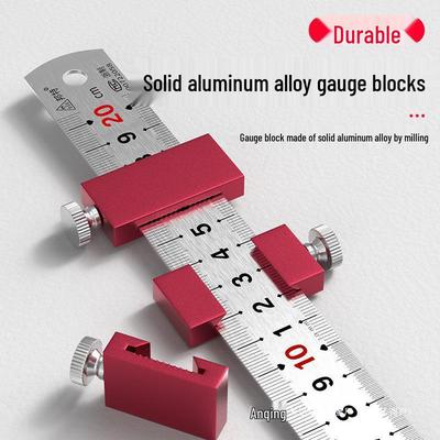 Aluminum Alloy Woodworking Ruler Limiter and Positioning Block
