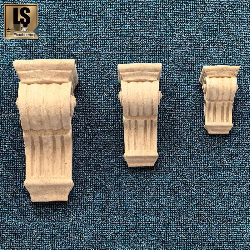 Intaglio su Legno in Stile Europeo: Colonna portacandele da camino, Staffa a trave francese e Decorazione per armadio