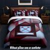 Set Biancheria da Letto West Ham United Football Design 1 Copripiumino + 2 Federe Morbido Traspirante Biancheria da Letto per la Casa