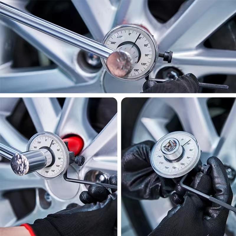 1Set Torque Wrench Torquemeter Dial Hand Tool Auto Service Equipment Garage Calibrated In Degrees Automotive Tools Car Repairing