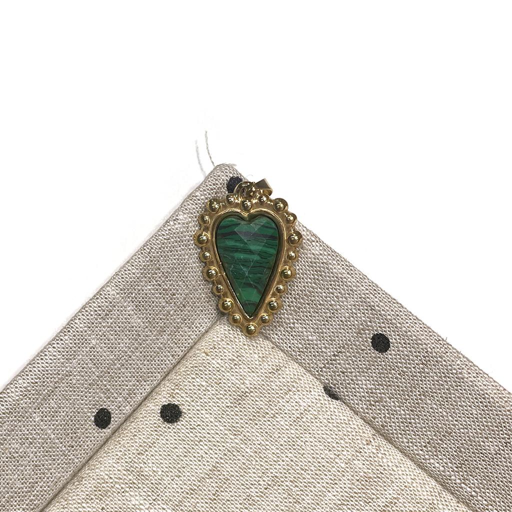 1Pc, Natural Stone Faceted Heart Pendant 19x28mm Golden Lace Bezel Frame Single Hole Charm for DIY Necklace Jewelry Making