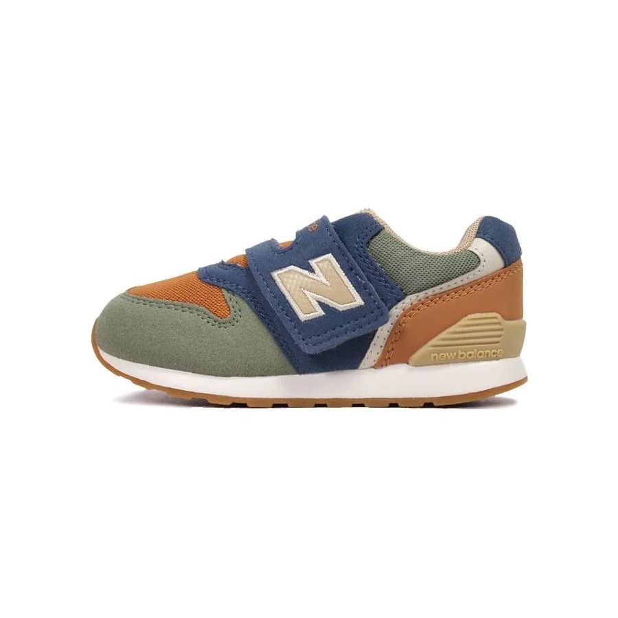 

New Balance Baby 996 V3 Velcro Low Top Casual Running Sneakers Green Brown Blue IZ996ON3 26