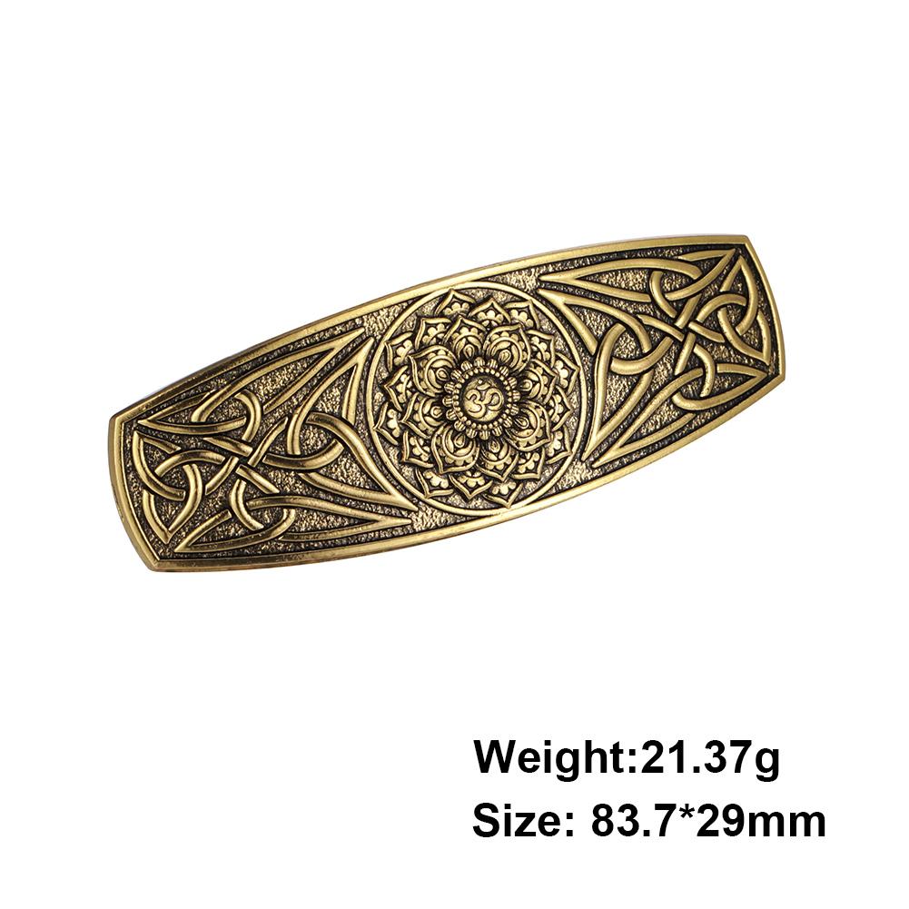 Teamer Vintage Barrette Celtics Knot Hair Clip for Women Viking Tree of Life Nordic Hairpins Wicca Jewelry Hair Accessories Gift
