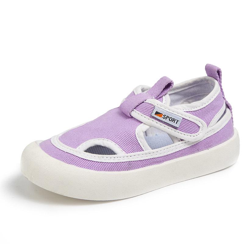 Kinder Leinenschuhe Jungen Baby Kindergarten Outdoor Einzelne Schuhe Weiche Sohle Atmungsaktiv Neue Tasche Kopf Koreanische Version Mädchenschuhe