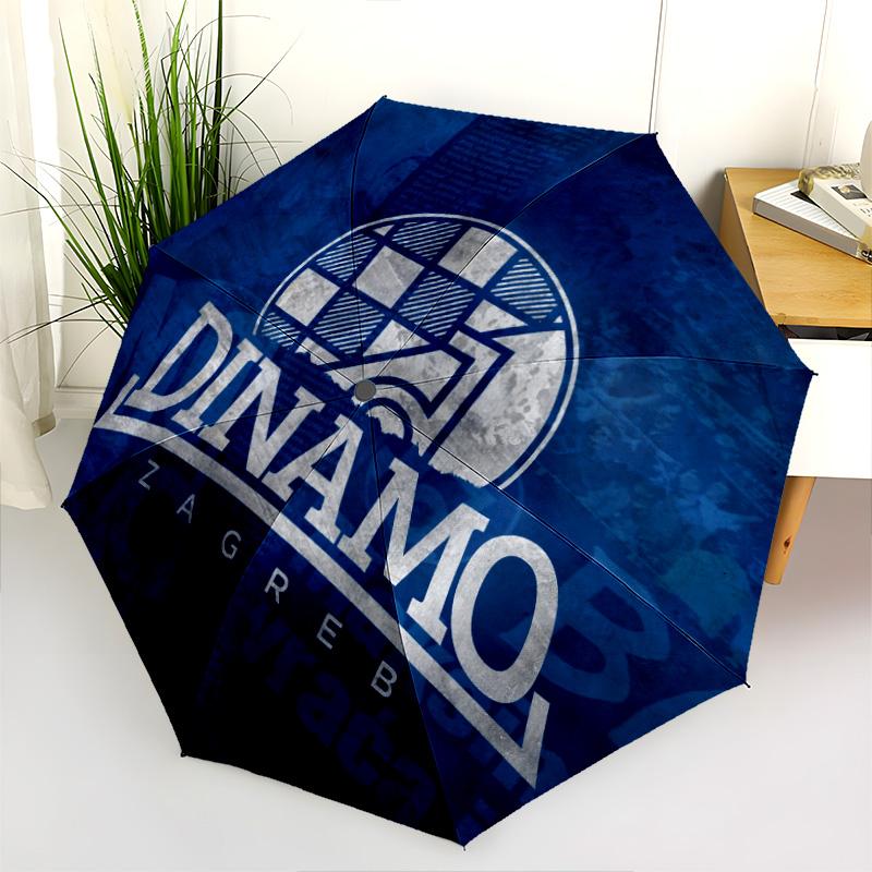 GNK Dinamo Zagreb pattern, automatic folding umbrella, portable and foldable design, 8 ribs, a Christmas or birthday gift.