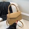 Temperament Simple Solid Color Small Bag Women'S Handbag Spring Versatile Shoulder Messenger Small Square Bag