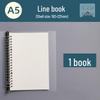 A5 løsbladsnotesbog: Aftagelige linjerede, ternede og blanke sider, ekstra tykke, spiralbundet for komfort.