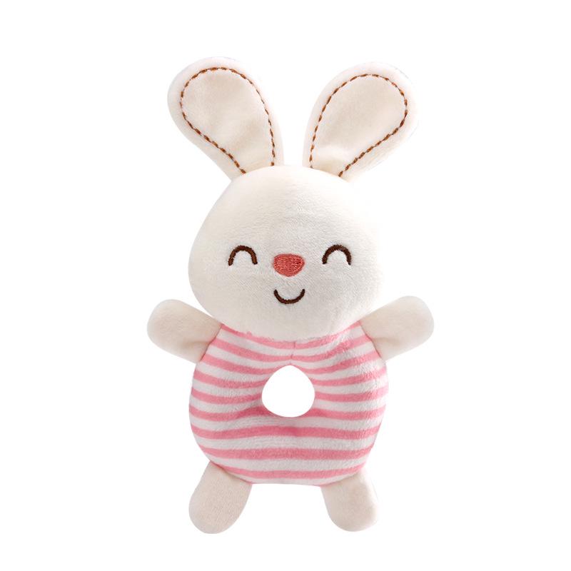 Happy Monkey Baby Plush Rattle and Teether Toy for Newborns