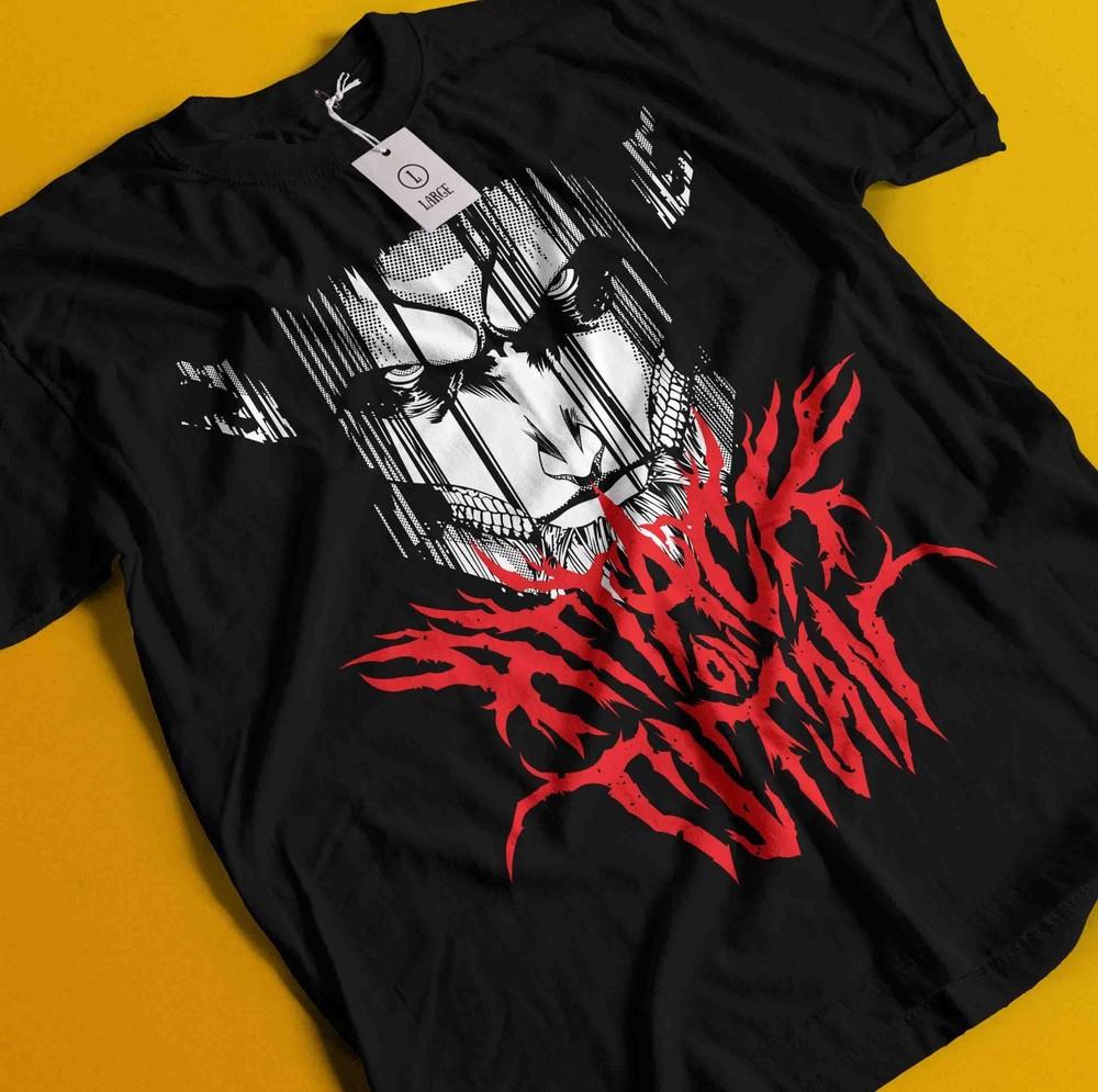 

Футболка Атака Титанов Эрен Футболка Микаса АОТ Леви Аниме Манга Графическая Унисекс Футболка 2XL