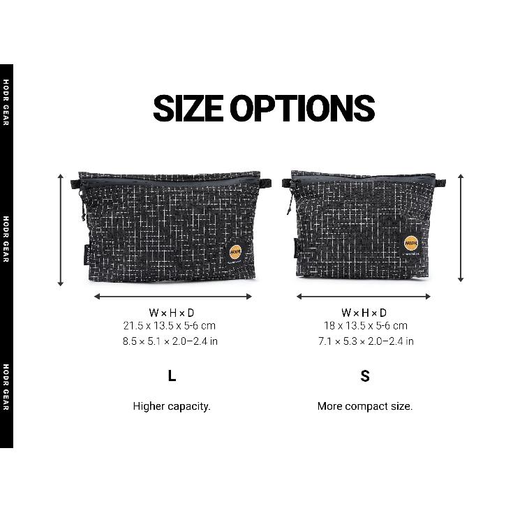 [HODR GEAR] Ditty Bag Self Standing Ultralight 210D Gripstop UHMWPE Storage Pouch Travel Organizer for First Aid Passport Wallet