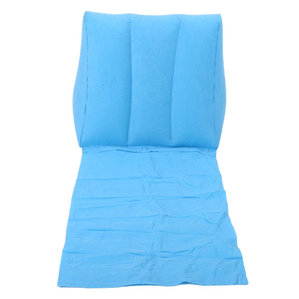 Inflatable Beach Chair Flocked Surface PVC Base Portable Reclining Beach Mat Lounger for Outdoor
