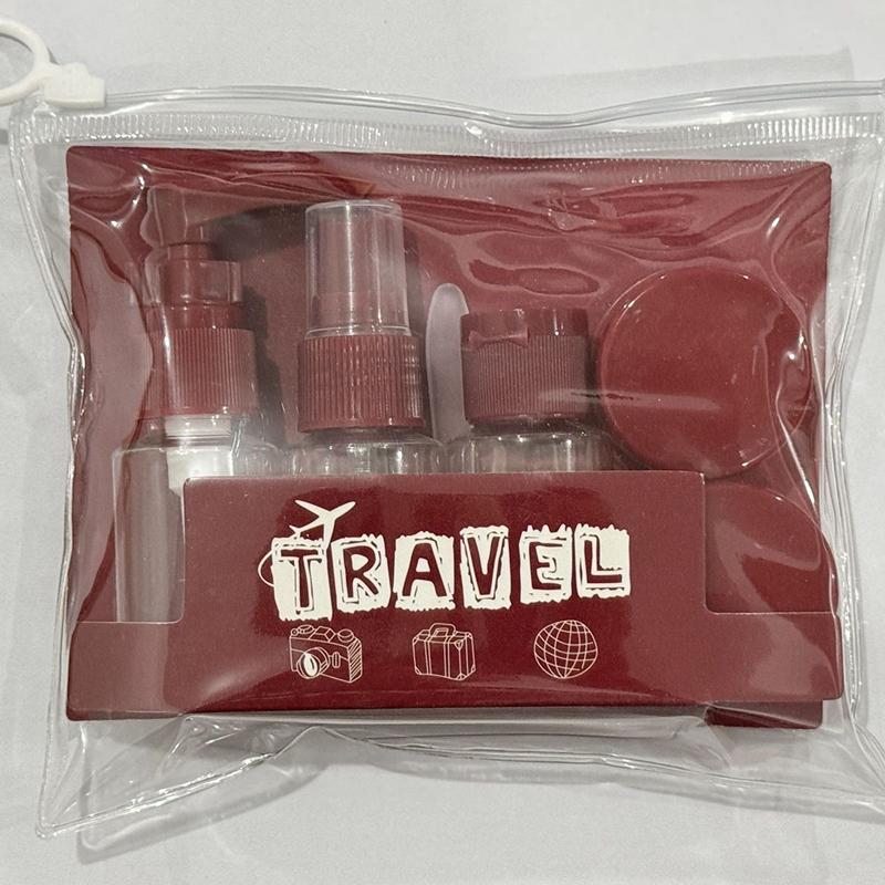 Kit de 6 Frascos de Tamanho Viagem à Prova de Vazamento Recipientes Portáteis para Higiene Pessoal Vazio Cosmético Loção Tônico Spray Shampoo Essenciais Creme