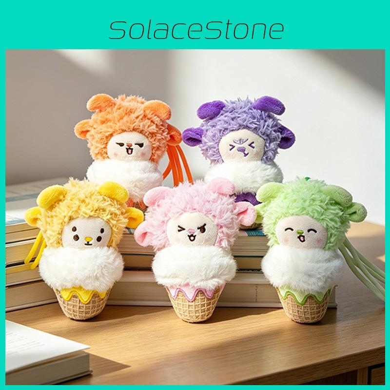 Cute Sheep Pendant Plush Toy With Keyring For Car Decor And Gifts