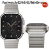 For Iwatch Ultra 3/2 49mm 44 42 45 46mm Magnetic Titanium/Stainless Steel Strap For Apple Watch Series 11 10 9 8 7 6 5 4 SE3