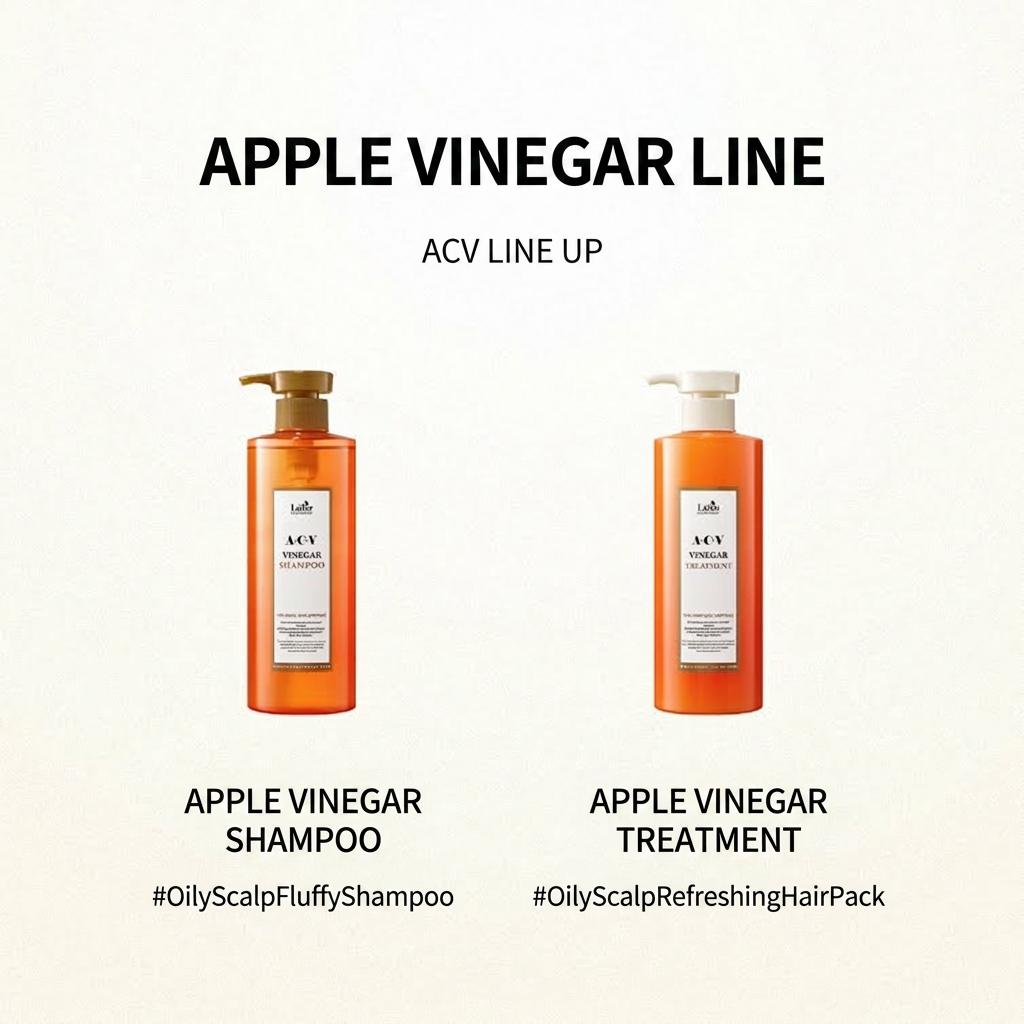 [Lador] ACV Clarifying Hair Set (Shampoo + Treatment 150ml) - [K-BEAUTY] Apple Cider Vinegar Scalp Detox