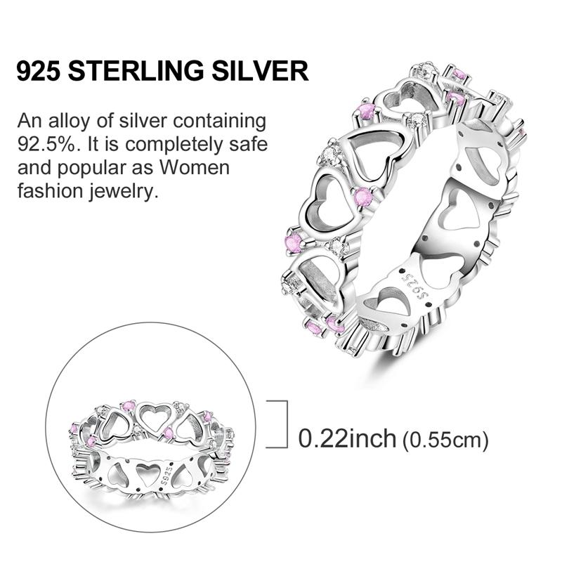 Original Rings 925 Silver Simple Sparkling Heart Bow Dragon Firefly Star Moon Ring for Women Girls Wedding Jewelry Gift