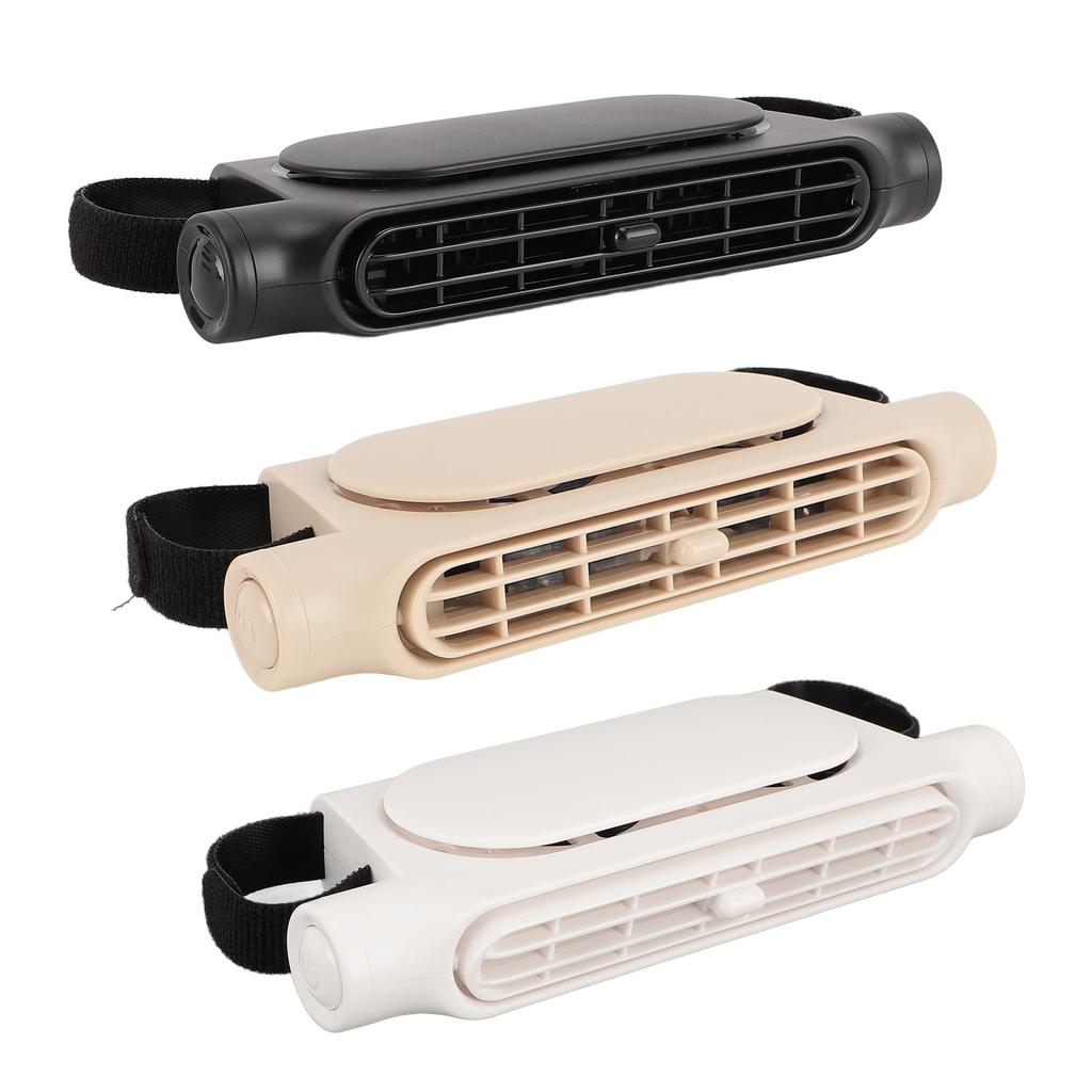 Car Seat Fan USB Powered 3 Wind Speed Silent Bladeless Portable Car Front Seat Backseat Fans for Car