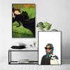 1pc Abstract Woman Bird Cat Flower Fish Couple Poster Self-adhesive Art Waterproof Paper Sticker Wall Decor