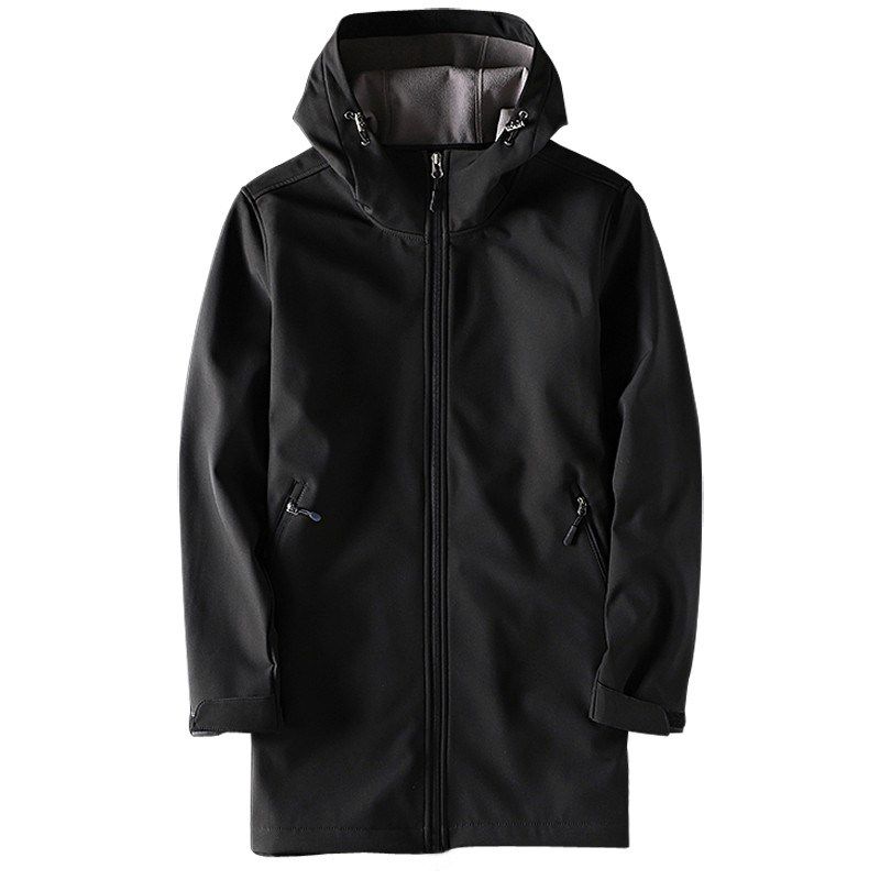 Outdoor Windproof Mid Length Long Length Export Soft Shell Jacket