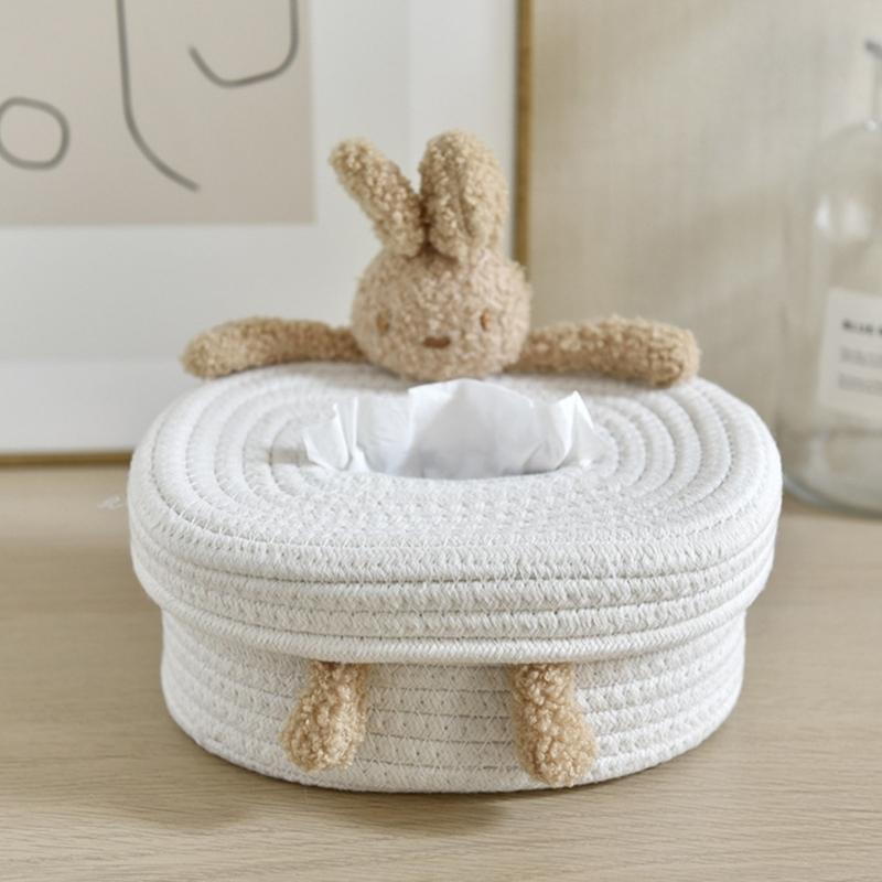 Lovely Desktop Tissue Box Holder Convenient Desk Accessory Tissue Box Cute Animal Themed Paper Storage Container