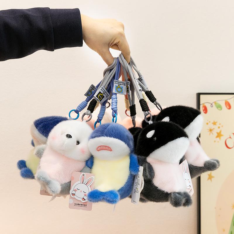 Ocean Series Plush Keychain: Shark, Dolphin & Seal Doll Pendant Gift
