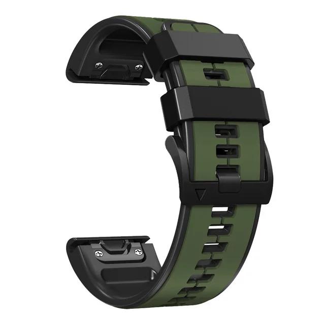 For Garmin Fenix 7X 7 Pro 6 6X Pro 5X 5 Plus Sapphire Solar Watch Strap Bracelet Quick Release 26mm 22mm Silicone Band Wristband